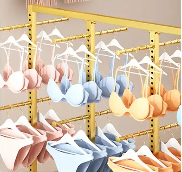 Underwear store display rack with adjustable double-sided shorts and underwear multi-layer shelves