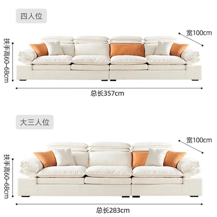 Relaxing White Sofa Nordic Lazy Elegant Soft Minimalist Puff Sofa Bedrooms Reclining Divani Da Soggiorno Home Furniture