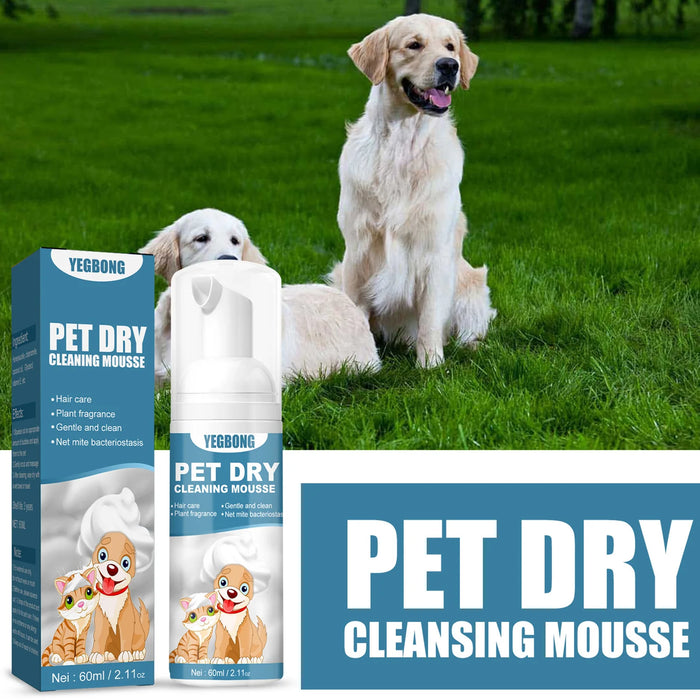 Cat Dry Shampoo No Rinse Dogs Cats Cleaning Mousse Pet Grooming Supplies For Safe Bathless Cleaning And Odor Eliminator