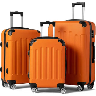 3-Piece Luggage Set Travel Lightweight Suitcases with Rolling Wheels, TSA lock & Moulded Corner, Carry on Luggages (20"/24"/28")
