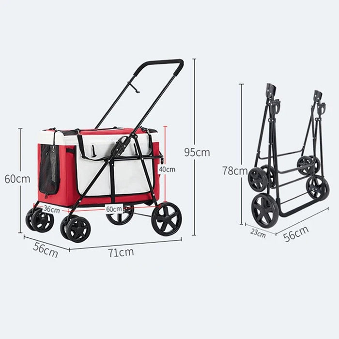 Gear Double Pet Strollers Small Dogs For Dogs Cat Dog Stroller