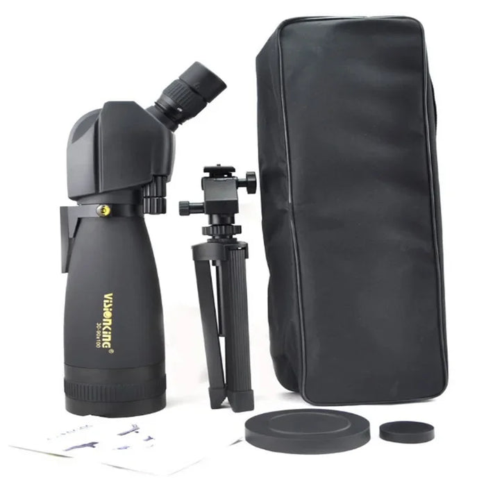 Visionking 30-90x100 Angled Spotting Scope BaK4 Waterproof Height Adjustable Scope Monocular Telescope with Tripod Carry Case