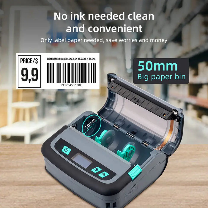 4 INCH 112 mm Mini Thermal Portable Label BT WiFi Printer For Waybill Sticker