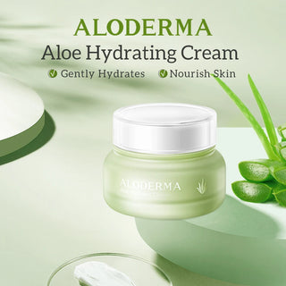 ALODERMA Organic Aloe Vera Hydrating Facial Cream For Man And Women,Deeply Hydrates,Long-Lasting Hydration,Nourish Face Skin 50g