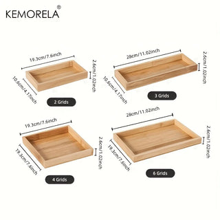 Bamboo Wooden Rectangular Tea Tray Solid Wood Serving Tray Kung Fu Tea Cup Tray Wooden Hotel Dinner Plate Snack Fruit Storage