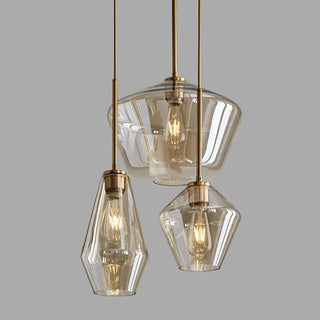Modern Nordic LED Edison Chandeliers Creative Minimalist Pendant Lamp Glass Pendant Light E27 Lighting Lampshade for Restaurant