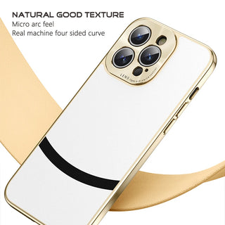 Luxury Leather Phone Case For Iphone 15 14 13 12 Pro Max Mate P60 50 Galaxy S23 S22 Ultra Lens Protection Soft Border Back Cover