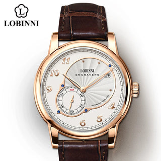 LOBINNI 2022 New Dress Men's Automatic Watch Mirco Rotor Movement 40mm Dial Sapphire Crystal  Luxury Mechanical Wristwatches