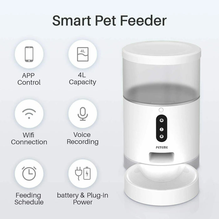 Manufacturer wholesale remote WiFi connection pet feeder intelligent remote cat dog feeder