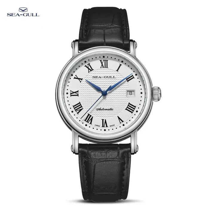 Seagull Business Watch Men's Mechanical Wristwatch 50 meters Waterproof Leather Fashion Men's Watch reloj hombre 819.368