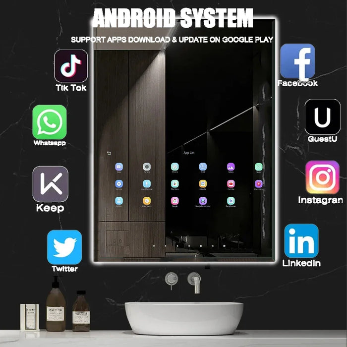 Top Quality Smart Mirror Touch Screen Smart Magic Dielectric Mirror Glass Screen Tv Mirror