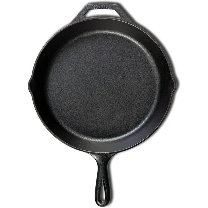 Lodge 15 Inch Cast Iron Pre-Seasoned Skillet – Teardrop Handle - Use in the Oven, on the Stove, on the Grill