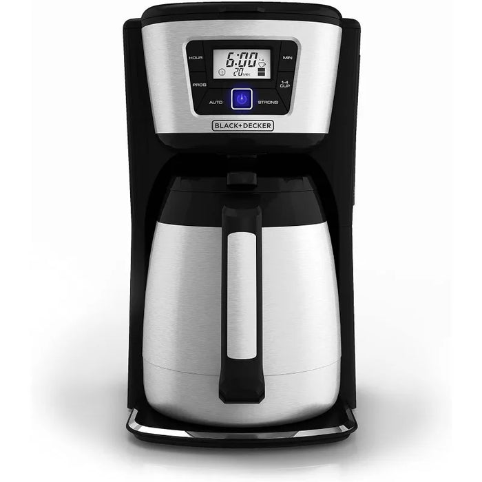 BLACK+DECKER 12-Cup Thermal Coffee Maker, CM2035B, Digital Controls, EvenStream Showerhead, Thermal Carafe, Easy Cleaning