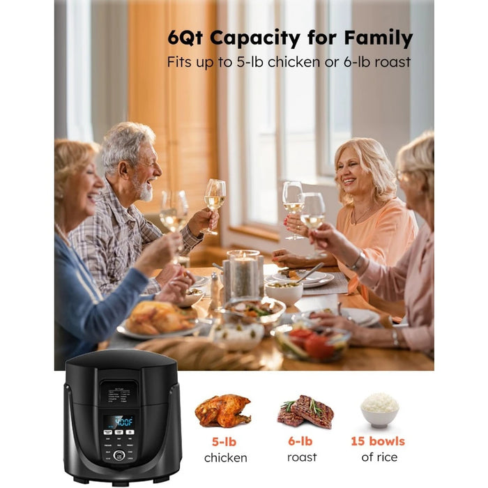 Duet Air Fryer,  540 IN 1 Multicooker with 3 Removable Lids that Slow Cook, Sure-Lock Safety Tech & 10 Deluxe Accessories