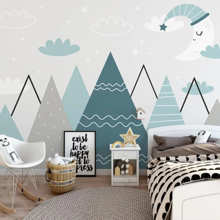 Customized 3d wallpaper mural space planet cartoon rocket flying saucer children's room background wall papel de parede