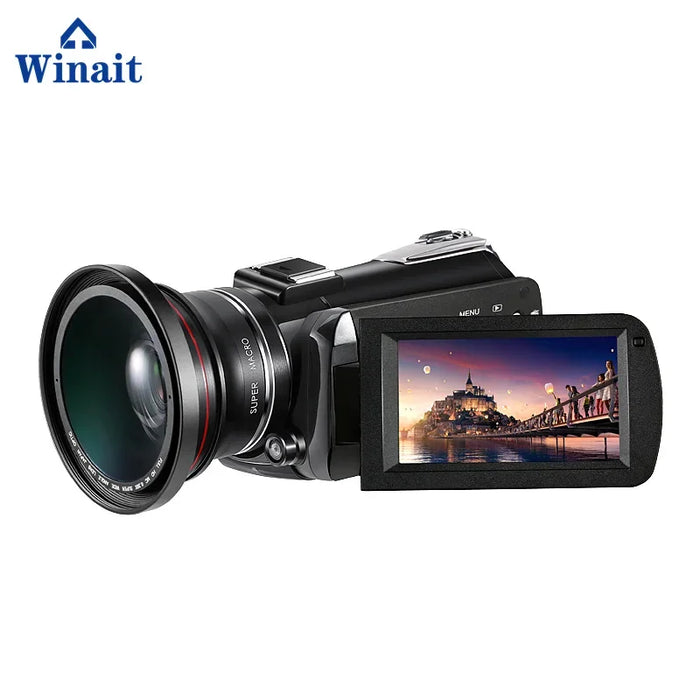 Winait High quality super 4k digital video camera with 3.0" touch display home use camcorder