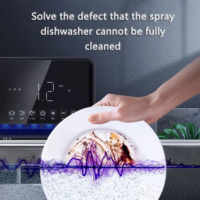 110V Ultrasonic Dishwasher Home Water Tank Installation-Free Fruit Vegetable Portable Sink Dishwashing Machine Automatic Cleaner