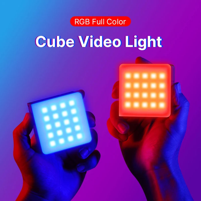 Updated Ulanzi VL49 RGB PRO Video Light 2500K-9000K LED Camera Light 2500mAh Rechargable Battery Honeycomb Diffuser for Vlog