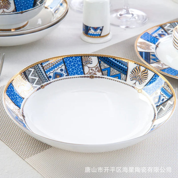 Jingdezhen ceramics hand-painted  50 pc European household gifts tableware bone china dishes