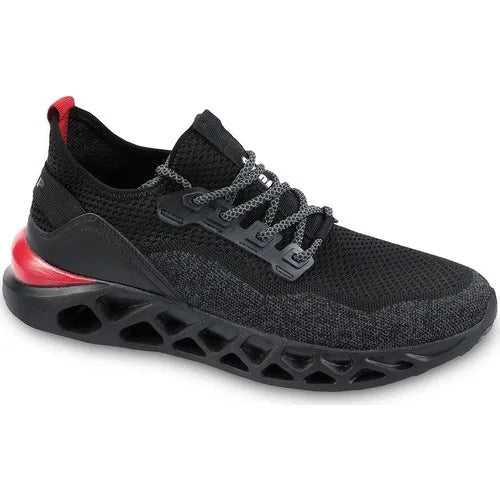 Jump Black-Red Men 'S Sports Shoes daily use casual lightweight high-based daily business running shoe black and khaki color