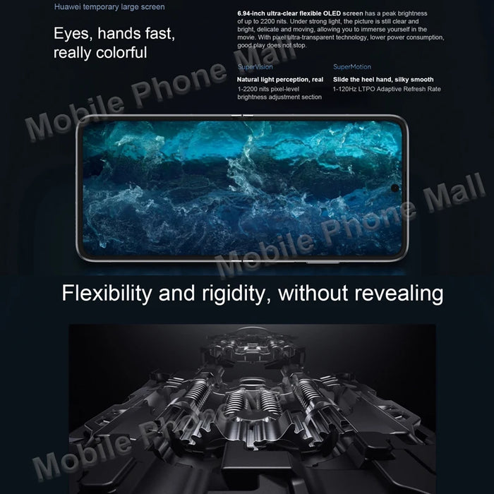 2024 Orignal Huawei Pocket 2 Foldable Phone 6.94" 120Hz Folded Screen HarmonyOS 4.0 Camera 50MP IPX8 Waterpoor Smartphone