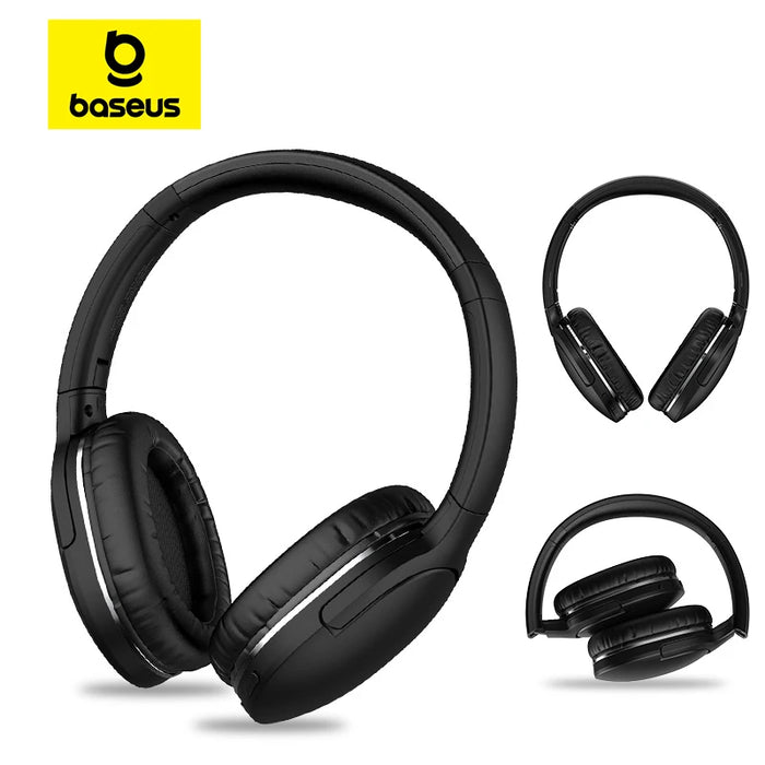 Baseus D02 Pro Wireless Bluetooth Headphones HIFI Stereo Earphones Foldable Sport Headset with Audio Cable foriPhone tablet