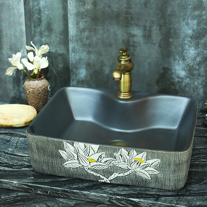 Creative washbasin, retro art washbasin, balcony, bathroom, single sided basin, household use