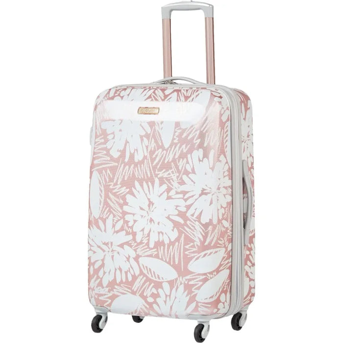 Moonlight Hardside Expandable Luggage with Spinner Wheels, Ascending Gardens Rose Gold, Carry-On 21-Inch