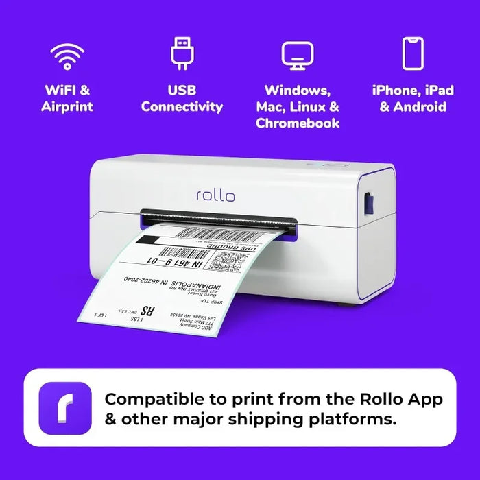 Wireless Shipping Label Printer -Wi-Fi Thermal Label Printer for Shipping Packages - AirPrint from iPhone, iPad, -4x Accessories