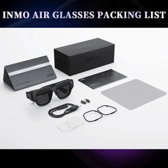 Global Version INMO Air AR Glasses, Smart Glasses with FF 5 Megapixels Camera, Touch Control Portable Glasses, Dual Speakers