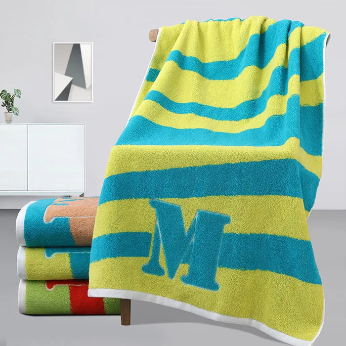 Thick 100% Cotton Bath Towel For Men And Women, Water-absorbing Quick-drying Beach Swimming Free Of Charge 70x140cm