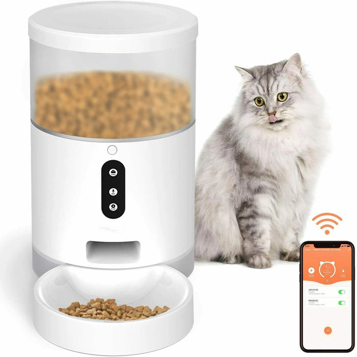 Manufacturer wholesale remote WiFi connection pet feeder intelligent remote cat dog feeder