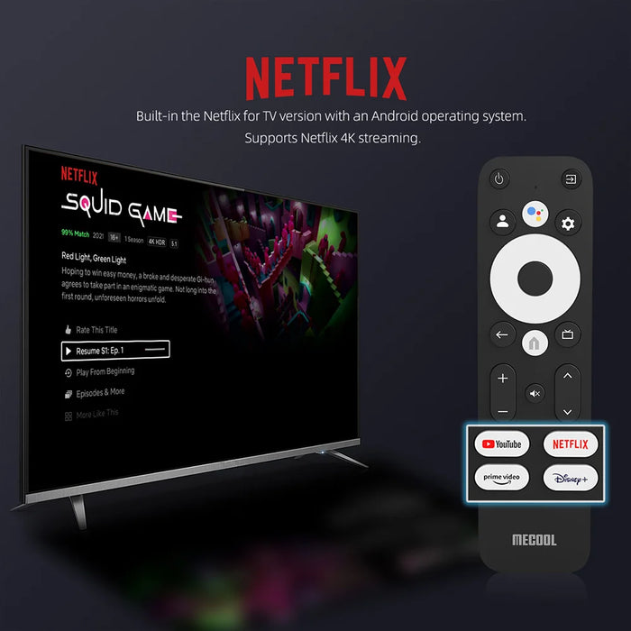 Mecool KM7 Plus TV Box Android 11 Amlogic S905Y4 Netflix Google Certified ATV AV1 1080P 4K 60pfs Android 11.0 Media Player