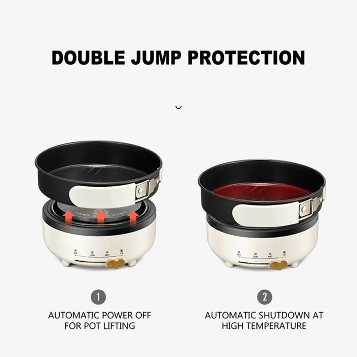 Portable Travel Cooking Pot Multi Cooker Multifunctional Steaming Frying Folding Panela Eletrica Mini Multi Cooker