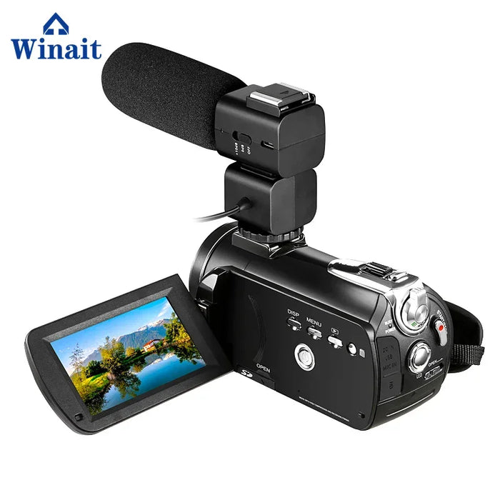 Winait High quality super 4k digital video camera with 3.0" touch display home use camcorder