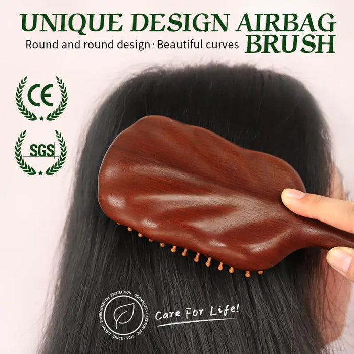 Luxurious Sandalwood Hair Brush Women Custom Wide Teeth Paddle Hairbrush Wooden Comb for Hair Massage Scalp Brush Brosse Cheveux