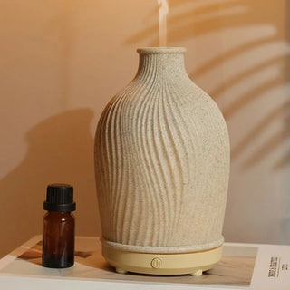 Essential Oil Diffuser Ceramic Ultrasonic Air Humidifier For Home Room Fragrance Air Purifier Waterless Auto Off Humidifier