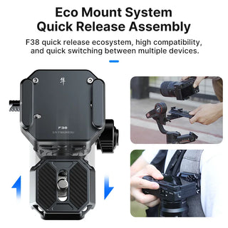 Ulanzi EH12 F38-Air Gimbal Panoramic Head Universal Hydraulic Fluid Head with Leveling Base F38 Quick Release Plate for DSLR Cam