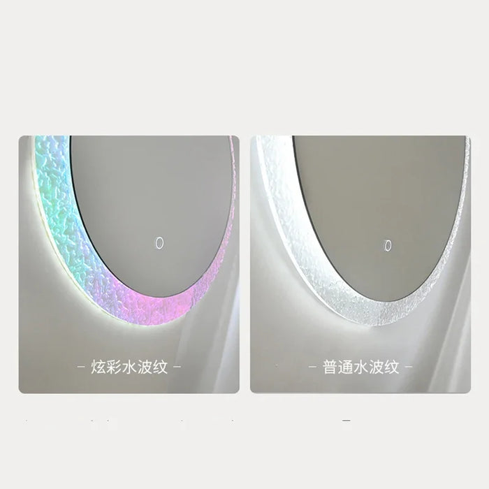 Large Smart Bathroom Mirror Led Shower Round Light Led Shaving Mirror Makeup Aesthetic Full Length Espejo Pared Home Improvement