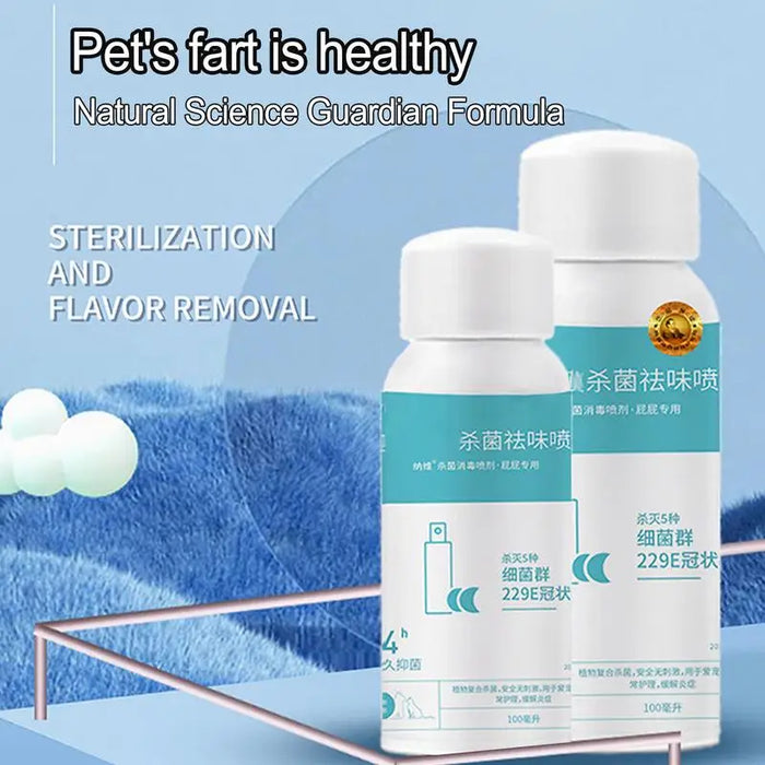 Odor-Eliminating Spray For Dogs 100ml Cats No Rinse Odor Removal Spray Effective Pet Odor Removing Spray Portable Pet Supplies