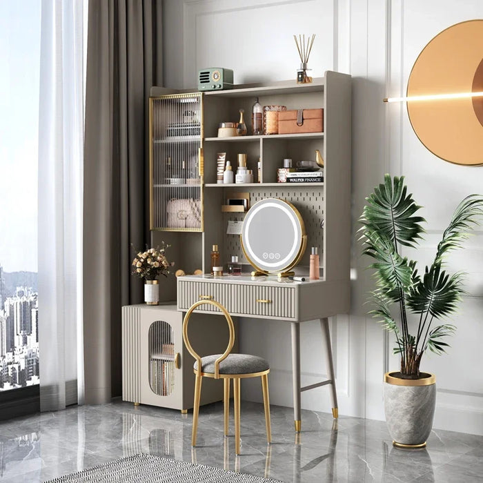 Luxurious dresser, storage cabinet, modern simple bedroom, makeup table, 2022 new style, high sense