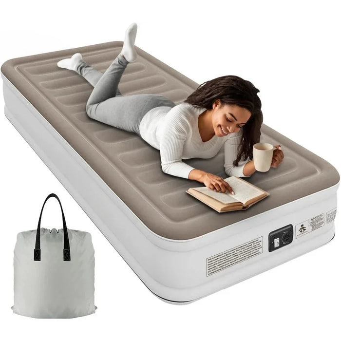 Queen Air Mattress with Built in Pump, Durable Blow Up Mattress, 18 Inch Inflatable Airbed