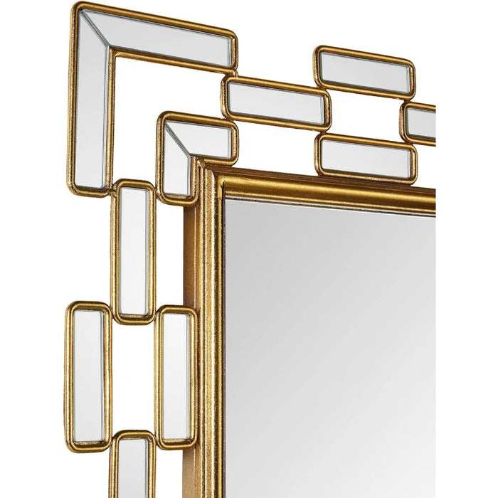 36 x 24 Inch Rectangular Decorative Mirror, Large Hanging Rectangular Gold Wall Mirror for Living Room, Bedroom Entryway