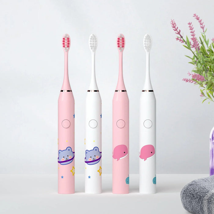 Sonic Electric Toothbrush Rechargeable Cartoon Smart Children Toothbrushes For 3-15 Year Old Kids Waterproof Electric Toothbrush