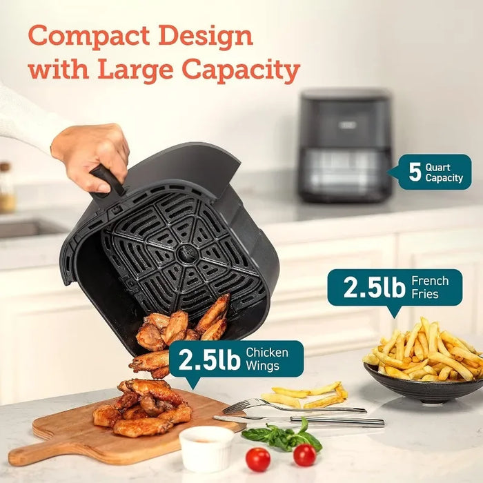 COSORI Air Fryer Pro LE 5-Qt Airfryer, Quick and Easy Meals, UP to 450℉, Quiet Operation, 85% Oil less, 130+ Exclusive Recipes