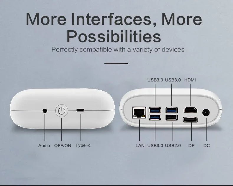 all-in-one high quality full HD fanless industrial amd win10 mini pc computer