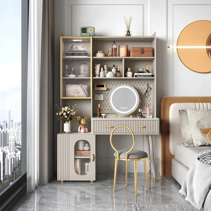 Luxurious dresser, storage cabinet, modern simple bedroom, makeup table, 2022 new style, high sense