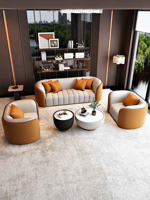 Nordic business reception sofa tea table combination Modern hotel lobby reception leisure office negotiation tables and chairs