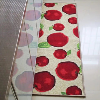 Kitchen Rugs,Apple Mats, Red Machine Washable Kitchen Rugs and Mats,Non-Slip Absorbent Kitchen Rug Runner,Rubber Back Carpet