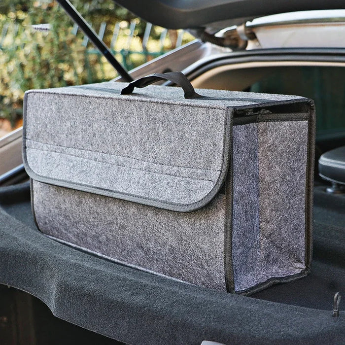 Portable Foldable Car Trunk Organizer Felt Cloth Storage Box Case Auto Interior Stowing Tidying Container Bags